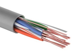 Кабель витая пара U/UTP, CAT 5e, ZH нг(А)-HF, 4PR, 24AWG, INDOOR, SOLID, серый, 305 м, REXANT LIGHT Фото