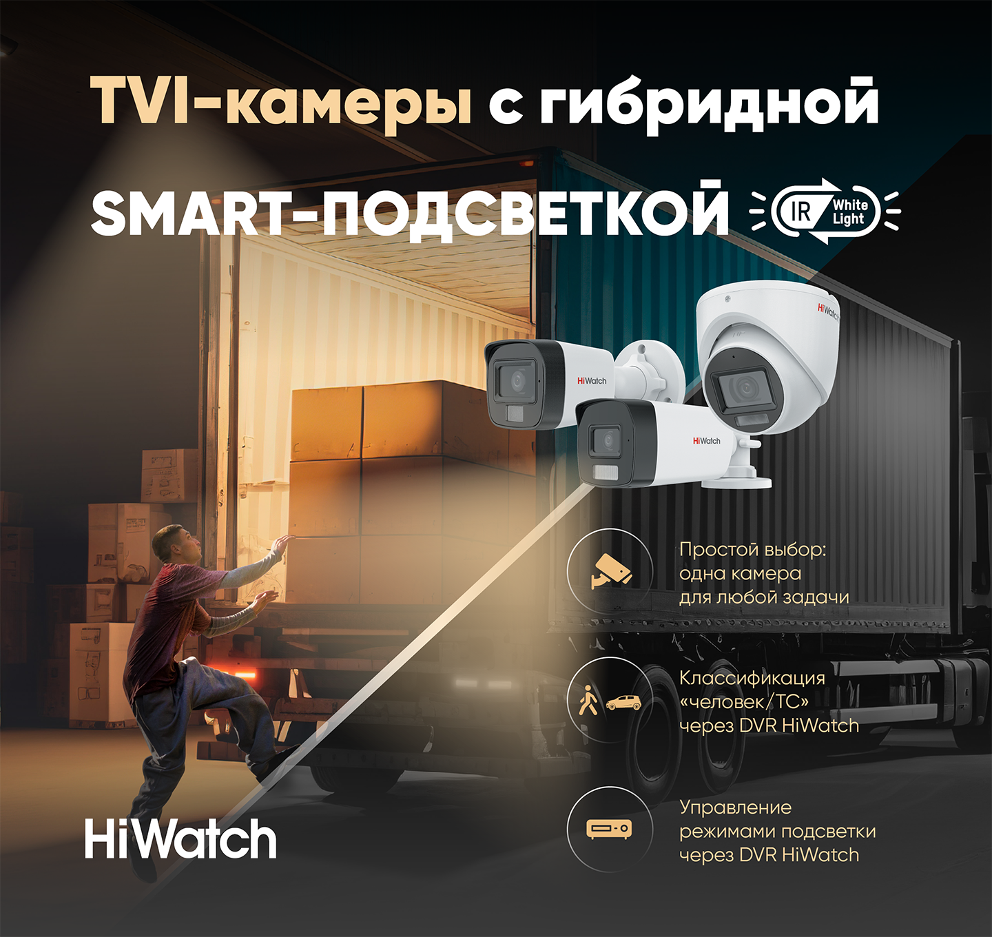 4 причины выбрать TVI-камеру HiWatch с Smart-гибридной подсветкой