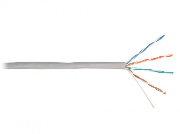 Кабель Hikvision UTP DS-1LN5E-E/E, CAT5e, 24AWG, бухта 305м для внутренней прокладки Фото