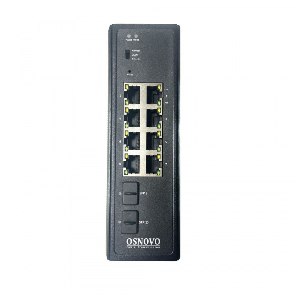 SW-80802-IM(port 90W,360W) промышленный Web-управляемый PoE коммутатор Фото