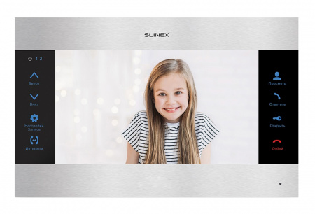 SL-10M (серебро+черный) Монитор домофона цветной с функцией «свободные руки» Фото