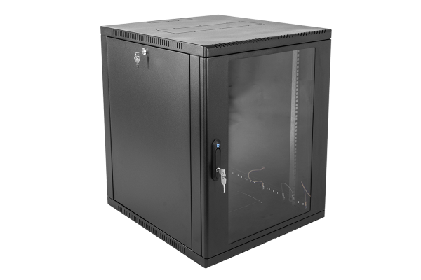 Шкаф телекоммуникационный настенный сварной 12U (600 × 500) съёмные стенки, дверь стекло, чёрный Фото Шкаф телекоммуникационный настенный сварной 12U (600 × 500) съёмные стенки, дверь стекло, чёрный Фото