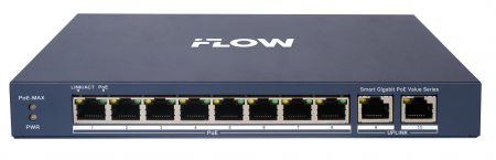 F-SW-EM610POE-VM/L POE-коммутатор смарт-управляемый с грозозащитой 6кВ Фото