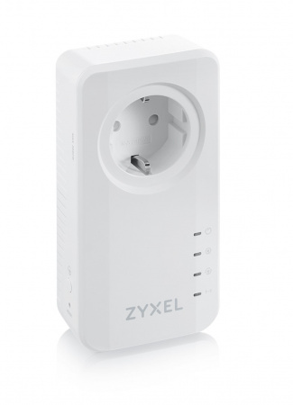Комплект из двух Powerline адаптеров Zyxel PLA6457 со встроенной розеткой [PLA6457-EU0201F] Фото