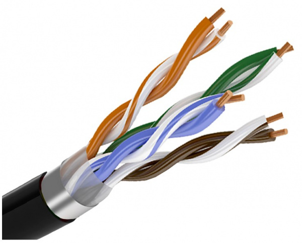 Кабель витая пара Optimus FTP Outdoor CAT5e, 4PR 24AWG Cu, 4x2x0,51 (LAN) Cu, 305м Фото
