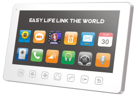 Prime Slim (white) XL Монитор цветного видеодомофона 7 дюймов Фото