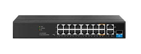 AT-NS-16P2G-1GS-150 (3F) 16-портовый РОЕ коммутатор с 2 Uplink и 1 SFP Фото