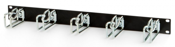 Hyperline CMW-1U-01-BK Кабельный организатор с металлическими кольцами 85x43 мм, 19