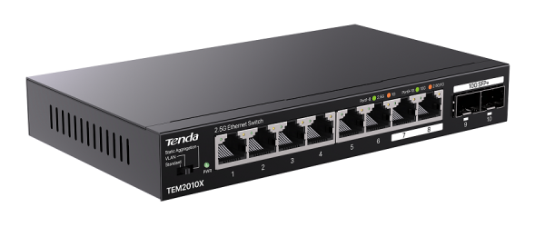 TEM2010X 10 портовый коммутатор 2,5G с 8 портами Ethernet и 2 портами SFP+ Фото