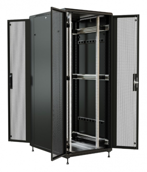 WR-TT-4286-DD-RAL9004 Шкаф напольный 19-дюймовый, 42U, 2055x800х600 мм (ВхШхГ) Фото