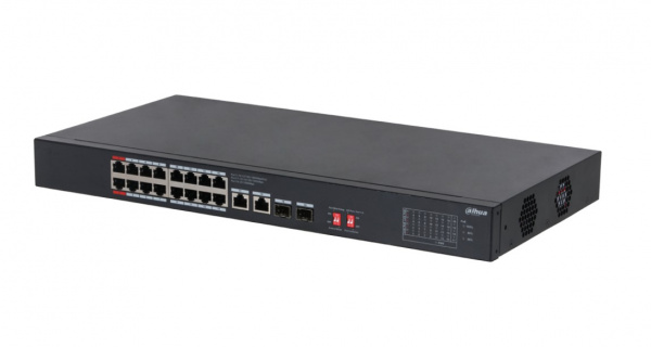 DH-S3220-16GT-190 16-портовый неуправляемый гигабитный коммутатор с PoE, уровень L2 Фото