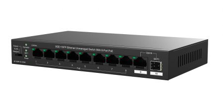 G1110PF-8-120W Неуправляемый коммутатор с 8 портами PoE 9GE+1SFP, Фото G1110PF-8-120W Неуправляемый коммутатор с 8 портами PoE 9GE+1SFP, Фото