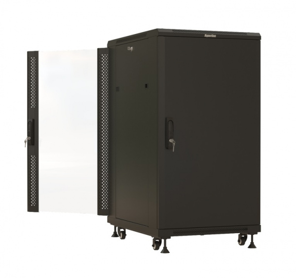 Hyperline TTBR-2768-AS-RAL9004 Шкаф напольный 19-дюймовый Фото