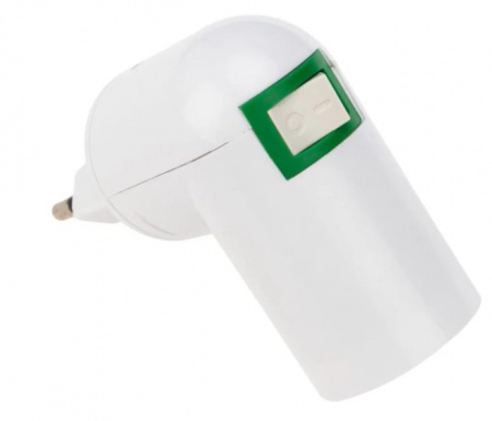 Переходник цокольный 250 В~E14 с выключателем REXANT Фото