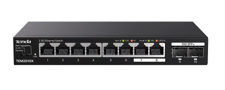 TEM2010X 10 портовый коммутатор 2,5G с 8 портами Ethernet и 2 портами SFP+ Фото TEM2010X 10 портовый коммутатор 2,5G с 8 портами Ethernet и 2 портами SFP+ Фото