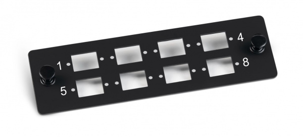 Cabeus FO-FP-8SC-S-BK Адаптерная панель на 8 SC simplex (LC duplex), цвет черный Фото