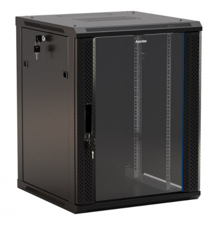 Hyperline TWB-0966-GP-RAL9004 Шкаф настенный 19-дюймовый (19