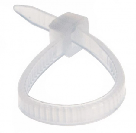 Хомут-стяжка кабельная нейлоновая REXANT 100 x3,6 мм, белая, упаковка 100 шт. Фото
