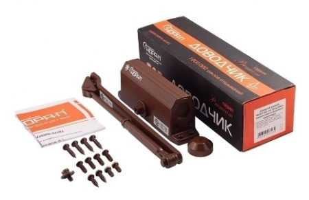 Доводчик НОРА-М №3S F фиксация бол. (до 80кг) (коричневый) морозостойкий Фото