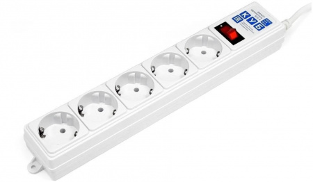 Фильтр-удл. PC 1,9м 5р, белый 10А/2,2кВт Фото