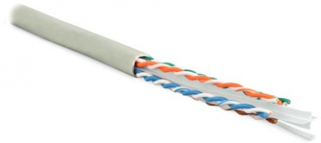 Кабель витая пара Hyperline  Cat6 U/UTP, UUTP4-C6-S23-IN-LSZH-GY-305, (23 AWG), (305 м) Фото