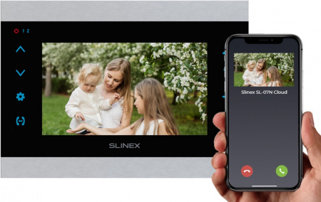 SL-07N Cloud (Silver+Black) Монитор домофона ветной Фото