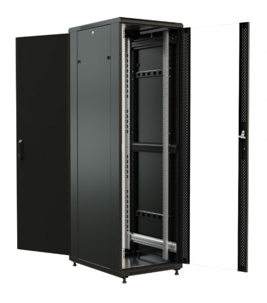 WR-TT-4761-AS-RAL9004 Шкаф напольный 19-дюймовый, 47U, 2277х600х1000 мм (ВхШхГ) Фото