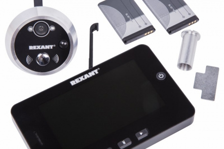 Видеоглазок дверной REXANT, с функцией записи видео/фото по движению, ночной режим работы Фото