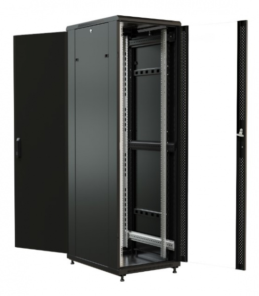 WR-TT-4768-AS-RAL9004 Шкаф напольный 19-дюймовый, 47U, 2277x600х800 мм (ВхШхГ) Фото