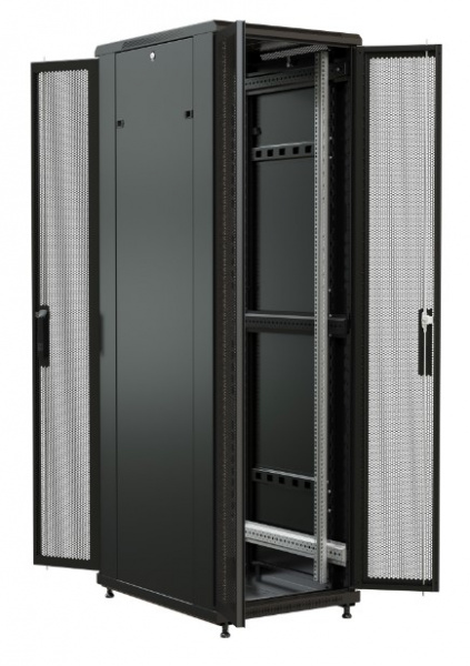 WR-TT-4261-DD-RAL9004 Шкаф напольный 19-дюймовый, 42U, 2055x600х1000 мм (ВхШхГ) Фото