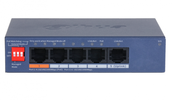 DH-CS4005-4GT-60 4-портовый гигабитный PoE коммутатор с функцией облачного управления Фото