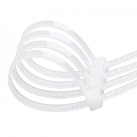 Хомут-стяжка нейлоновая Unibrave 200*3,6 мм, белый, 100 шт. Фото