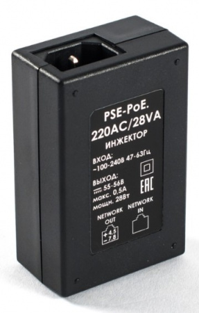 PSE-PoE.220AC/28VA Инжектор одноканальный PoE Фото
