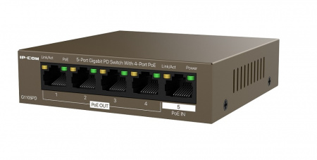 G1105PD 5-Портовый гигабитный PD-PoE коммутатор IP-COM (питается от PoE) с 4 портами PoE Фото