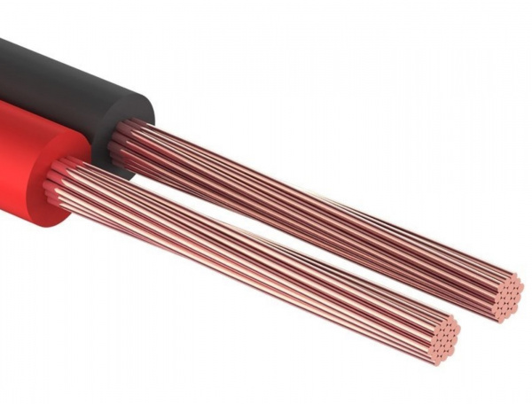 Кабель акустический ШВПМ REXANT 2х2,50 мм², красно-черный, бухта 100 м Фото