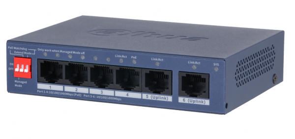 DH-CS4006-4GT-36 4-портовый гигабитный PoE коммутатор с функцией облачного управления Фото