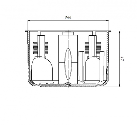 Коробка установочная 68х47 двухкомпонентная универсальная (60-0700см) Фото