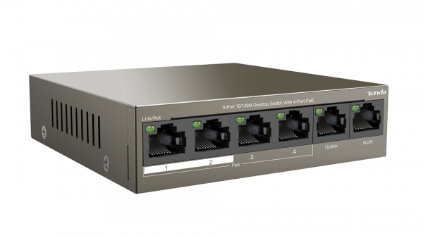 TEF1106P-4-63W 6-портовый неуправляемый PoE коммутатор 10/100 Мбит/с c 4 портами PoE Фото