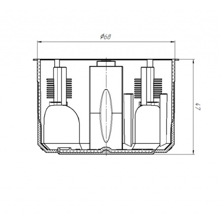 Коробка установочная 68х47 двухкомпонентная универсальная (60-0700с) Фото