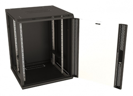 Hyperline TWB-FC-1866-GP-RAL9004 Шкаф настенный 19-дюймовый (19