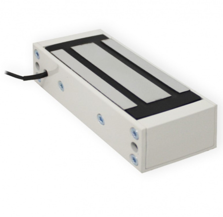 М1-300 с уголком (белый) Замок электромагнитный Фото М1-300 с уголком (белый) Замок электромагнитный Фото