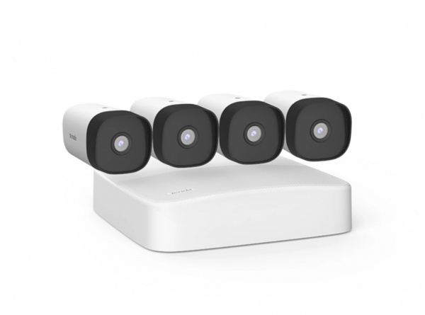 K4P-4TR Комплект видеонаблюдения с PoE на 4 канала: видеорегистратор PoE HD, 4 цилиндрические камеры PoE HD Фото