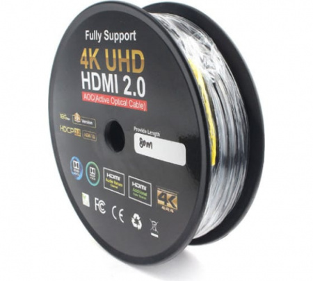 Активный оптический кабель HDMI Cablexpert, 80м, v2.0, 19M/19M, AOC Premium Series. Фото Активный оптический кабель HDMI Cablexpert, 80м, v2.0, 19M/19M, AOC Premium Series. Фото