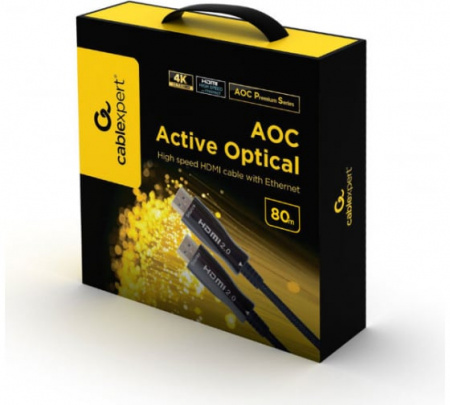 Активный оптический кабель HDMI Cablexpert, 80м, v2.0, 19M/19M, AOC Premium Series. Фото Активный оптический кабель HDMI Cablexpert, 80м, v2.0, 19M/19M, AOC Premium Series. Фото