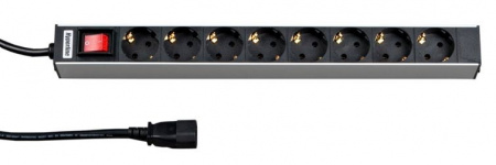 Hyperline SHT19-8SH-S-2.5IEC Блок розеток для 19