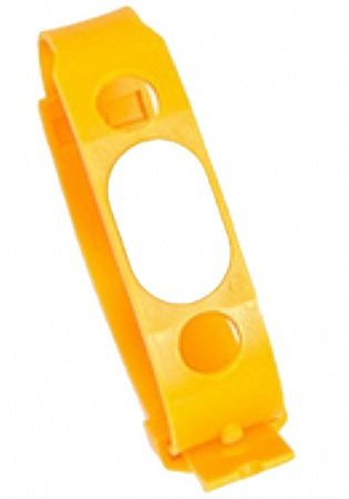 Браслет EM, IL-15EY, пластиковый ремешок на заклёпке (жёлтый) Фото