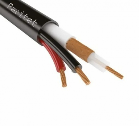КВК-П-1,5ф 2х0,5 (черный) (Паритет) Кабель комбинированный для систем видеонаблюдения Фото