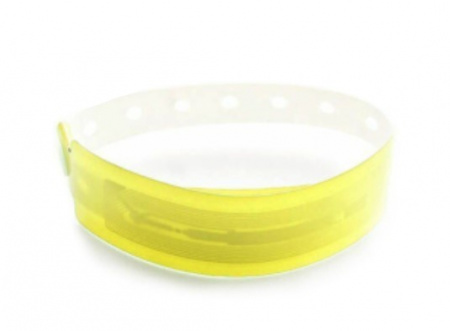 Браслет EM, IL-25EY, одноразовый, мягкий ПВХ (жёлтый) Фото