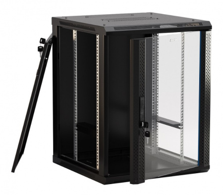 Hyperline TWB-0966-GP-RAL9004 Шкаф настенный 19-дюймовый (19