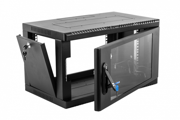 Шкаф телекоммуникационный настенный сварной 9U (600 × 650) съёмные стенки, дверь стекло, чёрный Фото Шкаф телекоммуникационный настенный сварной 9U (600 × 650) съёмные стенки, дверь стекло, чёрный Фото